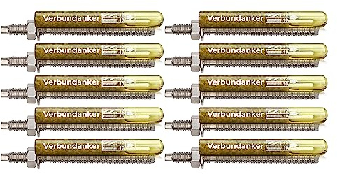 Isolbau Kit d'ancrage composite - Cartouche d'ancrage composite sans styrène V10 + barre d'ancrage en acier A4 M10 x 130 - Homologation ETA - Lot de 10