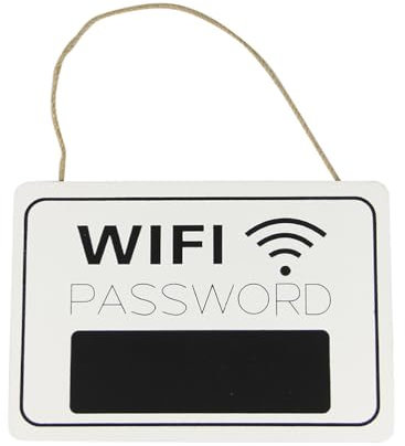 HOOTNEE Cartel De Madera Retro Para Contraseña Wifi Letrero Colgante Decorativo De Pared Placa De Madera Para Tiendas Y Hogares Accesorio De Decoración Práctico Y Duradero
