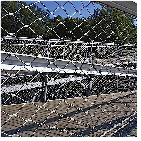 VXHCS 304 Edelstahl-Seilnetz, Flexibles Seil-Geländer-Netz, 2mm Drahtdurchmesser Diebstahlsicheres, Sturzsicheres Edelstahl-Sicherheitsnetz (2x3m)