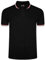 Mens Polo Short Sleeve 2 Button Top Striped T-Shirt Smart Collar Pocket Tee UK (Black, 3XL)