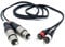 DRUT 1.5m Twin 2 x XLR Female Sockets to 2 x RCA Phono Male Plugs Shielded Stereo Audio Cable Compatible with Mixers, Amplifiers, Music Instruments (5ft.)
