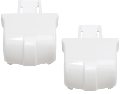 2Pcs WR2X7617 Refrigerator Door Shelf Retainer Bar Support End Cap Replacement Part Replacement for GE Hotpoint Kenmore Refrigerators Replace# PS298977 WR02X8345 AP2060073 AH298977