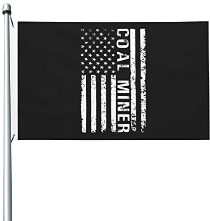 Banderas americanas de minero de carbón de 3 x 5 pies al aire libre bandera de doble cara de poliéster banderas ligeras divertidas decoración del patio del hogar 3by5 banderas