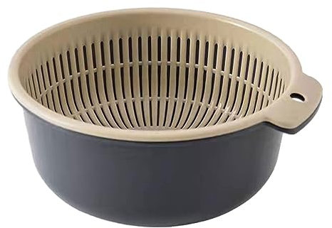 kesurpae Passoire PP Gadget de cuisine sûr et durable pour tous les jours en plastique Taomi BasketKitchen Passoire Cuisine Gadgets Passoires, Bleu gris, petit