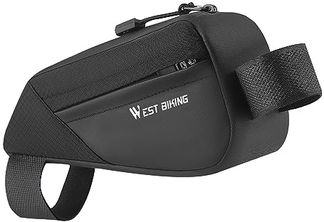 Kavolet 0,5 L Fahrradtasche, Rahmentasche, Fahrradrahmen-Fronttube-Tasche, Fahrrad-Frontrahmentasche, kompakte Größe, glatter Reißverschluss, Bike Bag Dreiecktasche, Rennrad-Zubehör