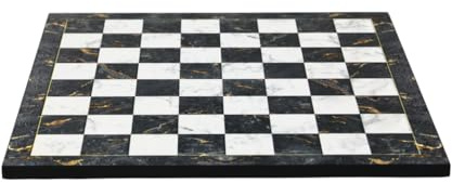 Tablero de ajedrez con diseño de mármol gris de 14 pulgadas