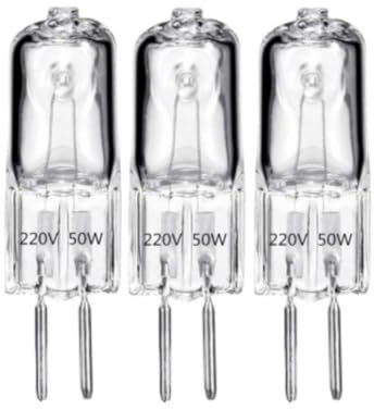 LEDLOCLB Lampadina Alogena G5.3 A Capsula Trasparente 220V 15W-200W Lampadina Alogena A 2 Pin Bianco Caldo, 5/20 Pezzi,220V-15W,3 Pezzi