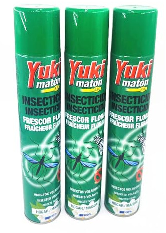 Yuki Insecticida Repelente de Mosquitos, Paquete de 3 Sprays (3)