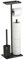 Toilet Roll Holder with Toilet Brush - Toilet Roll Holder Free Standing with Shelf for Wet Wipes, Toilet Roll and Brush Holder Free Standing, Matte Black Toilet Brush with Holder for Bathroom Home