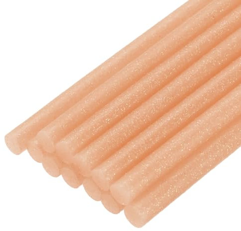 sourcing map Mini Hot Glue Sticks for Glue Gun 11mm x 200mm Glitter Orange 12pcs