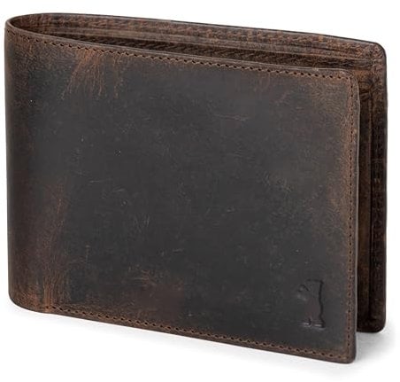 Berliner Bags Vintage Geldbörse, Portmonee aus Leder, Geldbeutel mit TÜV-geprüftem RFID-Schutz, für Herren - Braun