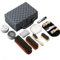 Shoe polish kit, Deluxe Shoe Shine Kit-Black Neutral Shoe Polish with Soft Horsehair Bristle Brushes, Polishing Cloth, Luxury Premium Travel Case, Shoehorn-Perfect Gift for Leather Shoe Care Kit