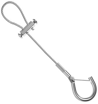 Generisch 1 Stück 4mm Drahtseil Edelstahl, Drahtseil Einstellbar Stahlseil, Edelstahl Draht Seil(50cm)