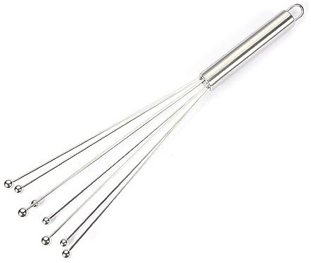 Edelstahl Schneebesen,Profi Plus Rührblitz 10 Zoll, Schneebesen Edelstahl -Kugeln, Edelstahl teilmattiert, Rührbesen, Quirl, Küche Schneebesen zum Kochen, Mischen, Schneebesen, Schlagen, Rühren