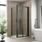 Luxura® 1000 x 700mm Bifold Folding Shower Enclosure Door Screen for Wet Room Cubicle Enclosures, 6mm Safety Glass Space Saving, Framed, Black