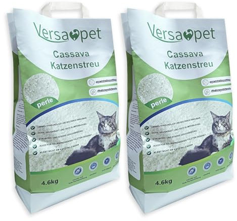 Versapet Cassava Katzenstreu klumpend Klumpstreu 2 x 4,6 kg Maniok
