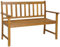FANTASK Gartenbank Holz, Holzbank wetterfest, 2-Sitzer Sitzbank aus Akazienholz, Balkonbank bis 360 kg belastbar, Terrassenbank, Natur, 122 x 56,5 x 86 cm