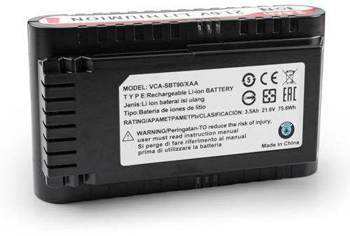 Oyomba VCA-SBT90/XAA Batteria per Samsung Jet 75 Batteria, compatibile con Samsung Jet 75/75+/75 Pet/Jet 90/90+, VS20R9046T3/AA VS20T7536T5/AA 3500mAh