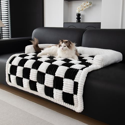 TOPCHANCES Orthopädisches Hundebett Grosse Hunde - 90x90x13cm,Waschbar Hundekissen Flauschig,Für Mittlere Hunde,rutschfest Hundebetten,Haustier Sofa Matte,Hellbraun