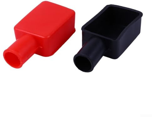 Car Battery Terminal Insulating Set of 2 Rubber Covers for Positive and Negative Terminals