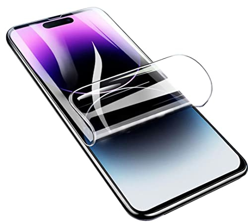 YiiLoxo 2 Stück Hydrogel Schutzfolie für iPhone 14 / iPhone 13, Transparente Flexible TPU Displayschutzfolie [Kein Gehärtetes Glas][Fingerabdruck Unterstützen]