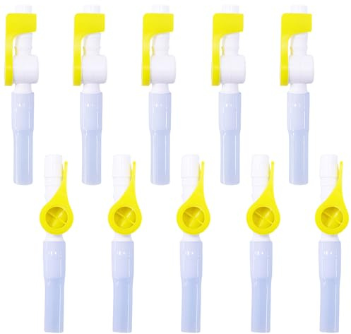 WIYETY 10 valvole catetere di drenaggio delle urine: drenaggio delle urine, interruttore semplice, valvola a leva, controllo manuale, tubo in silicone, alternativa efficace alla valvola del sacchetto