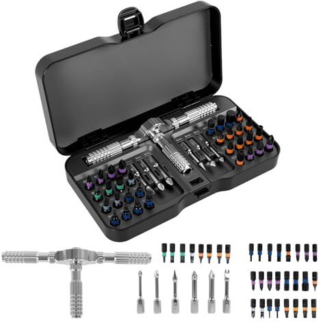 40 in 1 Magnetischer schraubendreher UltraRobust Präzise Ratschen Schraubendreher Set Multi Bit-schraubendreher Set mit Aufbewahrungskoffer Screwdriver Set für Computer Brillen Fahrräder Uhren Möbel