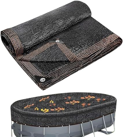 Copertura per piscina interrata - Grande rete di sicurezza a rete ovale, parasole invernale e protezione detriti, strumento sicuro affidabile | Protezione impermeabile ergonomica di lunga durata p