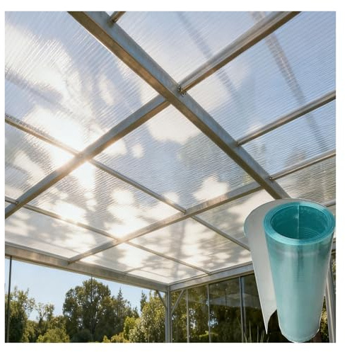 Toitures en Fibre de Verre Panneaux Lumière Isolation Anti Pluie en Transparent pour Extérieur, Serres, Abris Jardin, Abris Voiture, Panneau Remplacement Jardin(1.2x9m/3.94x29.52ft)