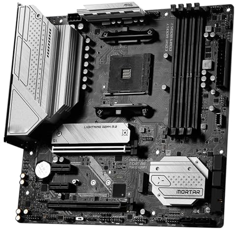 scheda madre Scheda madre for computer Mortar Fit For B550M MORTAR MAX WIFI + scheda con processore di gioco Ryzen 7 5700G, set CPU/set U