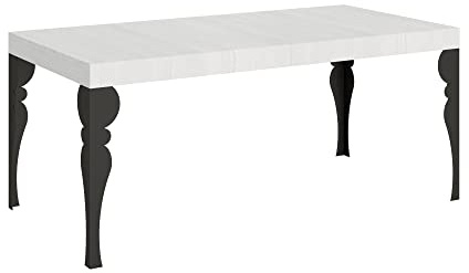 Itamoby Ausziehtisch 200/304 x 90 cm Paxon weiß Esche Beine anthrazit