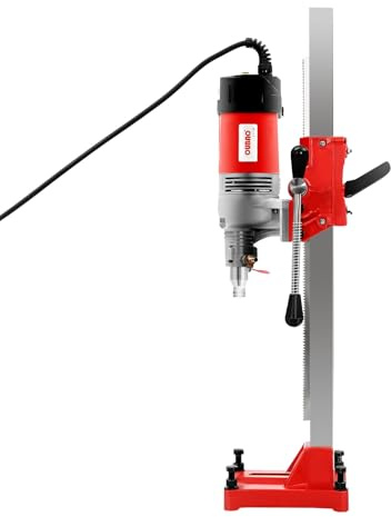 Carotteuse 220 V 2300 W 740 tr/min Perceuse à eau 0-165 mm, profondeur de perçage 80 cm, hauteur réglable 60 cm, M22, pour béton armé, brique, marbre avec support de perçage