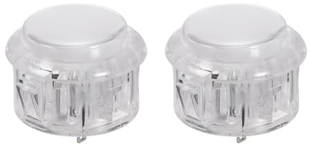 QUARKZMAN 2 Pulsanti LED Arcade (30mm) - Pulsante Illuminato A LED 5A 12/24V Per Macchine Arcade/Joystick Combattimento/Controller Di Videogiochi, Bianco