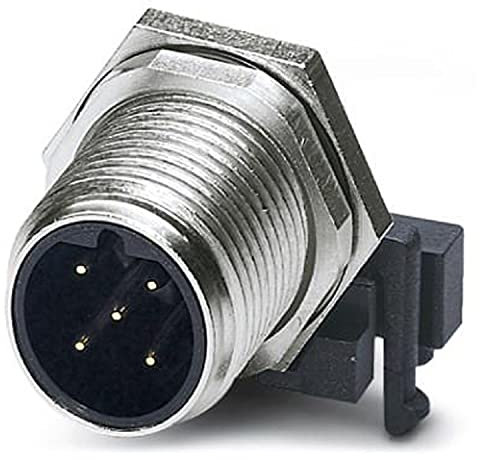 PHOENIX CONTACT SACC-DSIV-M12MSB-5CON-L 90 Sensor/Aktor Einbaustecker, 5 Polig, M12, B Kodiert, Gewinkeltem Lötanschluss, 10 Stück