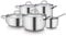 BARAZZONI, Batteria Chef Line Batteria, Composizione 9 Pezzi, Acciaio 18/10, PFAS Free, Adatto anche per Induzione, Lavabile in Lavastoviglie, Esterno Lucido, Interno Satinato, Made in Italy