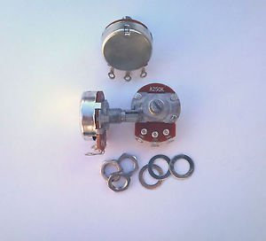 Jellyfish Audio A250K / B250K 3 pot set for Fender Stratocaster/Jazz Bass guitar 250K log potentiometer
