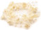 1 m Rosen Perlenband Perlenkette Perlengirlande Hochzeit Deko Perlen Tischdeko Rosen (Creme)