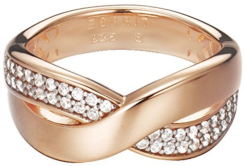Esprit Damen-Ring 925 Sterling Silber Zirkonia Vibrant Gr.53 (16.9) ESRG92443A170