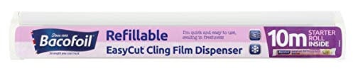 Bacofoil Refillable EasyCut Cling Film Dispenser, 10m