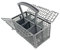 Spares2go Cutlery Basket Cage & Lid for Kenwood Dishwasher (Removable Handle, 235 x 240 x 145)