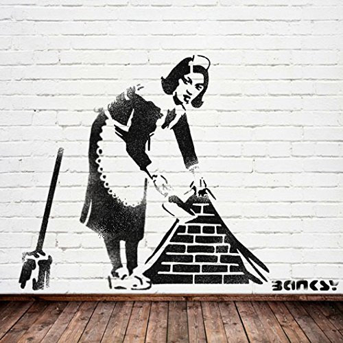 Ideal Stencils Pochoir de Banksy pour peinture murale - Grande taille - 36,8 x 45,7 cm