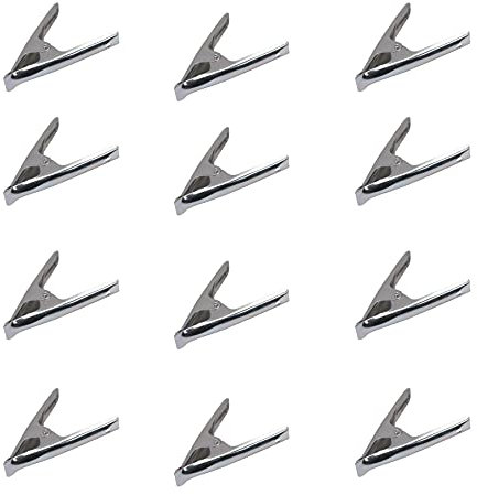 Dapetz ® 6 Inch Metal Spring Clamps 12 Pieces for Woodwork - Rust Proof Market Stall Tarp Clips Clamps 50mm Jaw Capacity - Metal Clips All Steel Construction 150mm Length