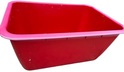 UvV-FMK 2te Wahl 200 Liter Violette (Pink/Rot) Mörtelwannen ohne Kranösen (verzinkter Stahlschiene als Verstärkung der Langen Seite) Fehlfarben, Farbabweichungen (Violett - rot)