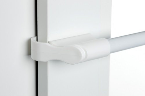 Jellinghaus Sonnenschutz Klemmstange weiß Ø 10/12mm 50-75 cm oder 75-125cm für Fenster für Scheibengardinen, Spannvitrage, Vitragestange für Fenster (50-75 cm)