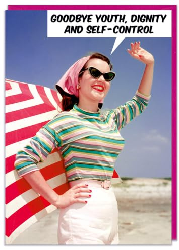 Dean Morris Cards Goodbye Youth - Funny Birthday Card For Her - For Friends - Cheeky Birthday Greeting