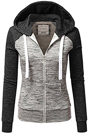 Newbestyle Jacke Damen Sweatjacke Hoodie Sweatshirt Pullover Oberteile Kapuzenpullover,Dark Grey,L