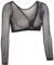 Women's Seamless Arm Shaper Slim Upper Sleeves Top Body Shaper Compression Vest Mesh Long Sleeves Bottoms (Black, S)