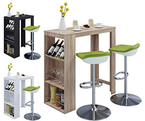 VCM Bartisch | Tresen | Stehtisch | hoher Tisch | H. 110 x B. 110 x T. 50 cm | Bartresen Tisch - Oktola
