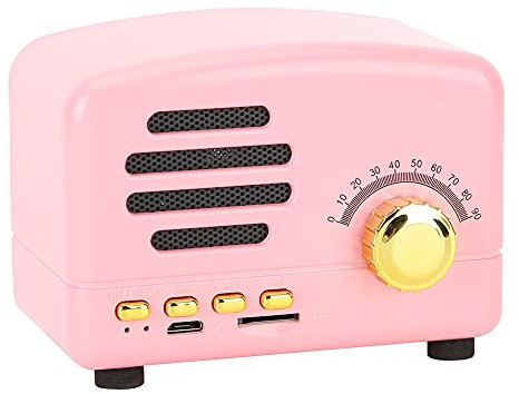 Plyisty Altavoz Bluetooth Retro, Altavoces Vintage Inalámbricos Rosas, Decoración Linda de la Cocina del Dormitorio del Hogar, Regalos Vintage para Amigos, Familia