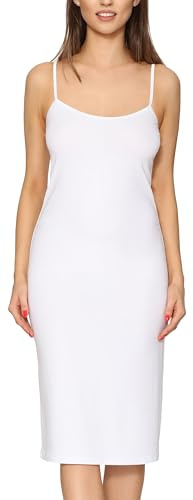 Merry Style Unterkleid Damen Knielänge midi Viskose Trägerkleid MS10-402 | Für durchsichtige Kleider, verstellbare Träger, 94% Viskose, 6% Elasthan, weich, glatt, elastisch und atmungsaktiv